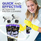 Fuller Brush Bath Clean – 24 oz Bathroom Cleaner Bottle with Spray– Dissolves Soap Scum, Hard Water Stains & Mineral Build-Up – For Sinks, Showers & Tubs – Pack of 1