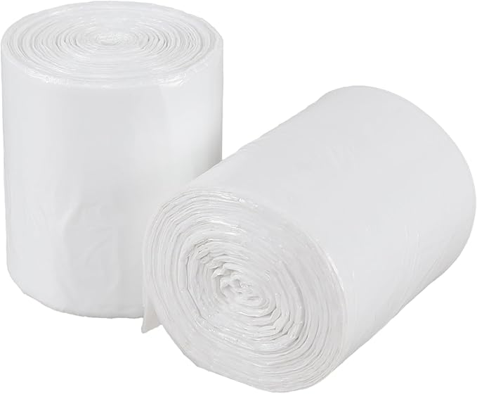 Ggbin 7 Gallon Garbage Bag, White Kitchen Trash Bags, 210 Bags/2 Rolls