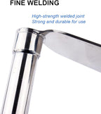 Stainless Steel Garden Hoe 15-inch Length Lightweight Weather Resistant Metal Hand Tool for Weeding Seeding Turning Soil