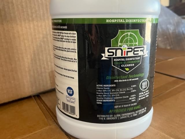 SNiPER Hospital Disinfectant, Odor Eliminator & All-Purpose Cleaner, 1 Gallon