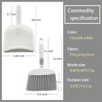 Dust pan, Small Broom and Dustpan Set, Mini Dustpan and Brush Set, Small Hand Broom with Dust Pan for Desk Table Cat Litter - Compact Hand Broom for Kitchen Counter Crumbs, RV Living Essentials (Gray)
