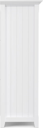 SIMPLIHOME Acadian Bookcase - 44 inch Tall 9-Cube Solid Wood Cube Organizer in White, Transitional Bookcase Storage for Living Room, Study Room or Office with Fixed Shelves and Tapered Legs