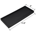 DNC Bathroom Vanity Tray for Counter, 2PC 11.8" Silicone Kitchen Sink Soap Tray for Countertop Dish Holder Dispenser Toilet Tank Desk Organizer Black