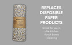 Paperless Towels, 12-12" X 10" Washable Paper Towels, Reusable Paper Towels, 100% Cotton (Grey Variety)