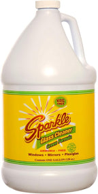 Sparkle Glass Cleaner Green Formula, Streak-Free Window, Mirror & Glass Surface Cleaner, 1 Gallon 128 Fl Oz Refill