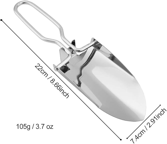Lightweight Mini Shovels, Stainless Steel Foldable Garden Trowel, Handy Camping Shovel for Gardening and Potting Folding Tool