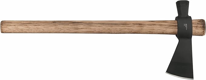 CRKT Chogan Hammer T-Hawk: Outdoor Camping Axe with Hammer Poll, Forged Carbon Steel Head, Tennessee Hickory Wooden Handle 2724