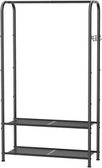 Golpart Clothes Garment Coat Rack Drying Clothing Racks Metal Freestanding for Hanging Clothes Portable Closet for Laundry Bedroom Black