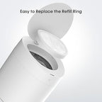 TOWNEW T Air One Official Refill Rings for Smart Bathroom Trash Can, Sturdy Trash Bags for Electric Automatic Trash Can, 2.6 Gallon, 8 pk White Refill Rings - Up to 96 Trash Bags