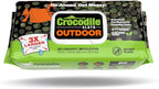 Crocodile Cloth Outdoor Cleaning Wipes – 8 Packs/640 Total Count Plant-Based Cloths (15"x10"), Skin Safe, Pre-Moistened, Aloe & Vitamin E Infused, Large, Absorbent, Multi-Surface Disposable Wipes