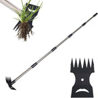 Weed Puller Tool, 78" Manual Weeder Remover Tool, 2 in 1 Stand Up Rake for Garden