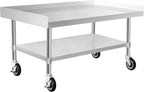 HARDURA Stainless Steel Equipment Stand Metal Prep Table with Casters 30"X 48" NSF 430 for Commercial Food Prep