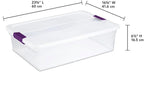 Sterilite 6-Pack 32 Quart ClearView Latch Box, Stackable Organizer Bins with Latching Lids - Clear Plastic Organization Containers for Closet, Bedroom, Shelving Units and Everyday Home Storage
