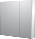 Sunrosa Medicine Cabinet with Mirror, 30" W x 31.5" H, 2 Asymmetrical Doors, Wall-Mounted & Recessed Bathroom Medicine Cabinet with Tempered Glass Mirror
