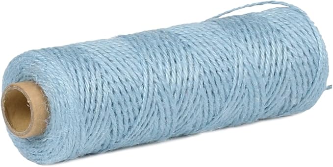 2mm 328ft Colored Natural Jute Twine String for Gift Wrapping Craft Baker Plant Christmas Ribbon Twine Handmade Arts Decoration Thin Packing String Home Decor