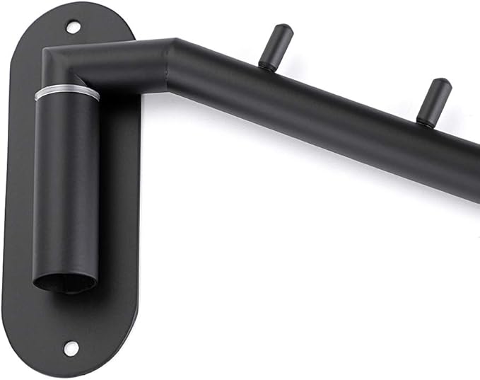 Sumnacon 2 Pcs Stainless Steel Clothes Hanger Rack-Wall Mount Garment Hook with Swing Arm, Sturdy Coat Robe Storage Organizer for Laundry Room Bedrooms Clothing Drying Rack with 5 Hooks, Black