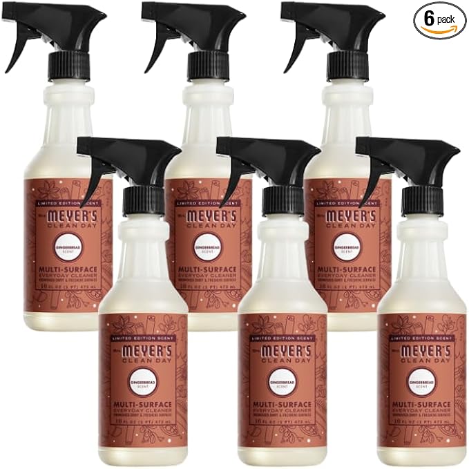 Mrs. MEYER'S CLEAN DAY Multi-Surface Cleaner, Gingerbread, 16 Fl Oz (Pack of 6)