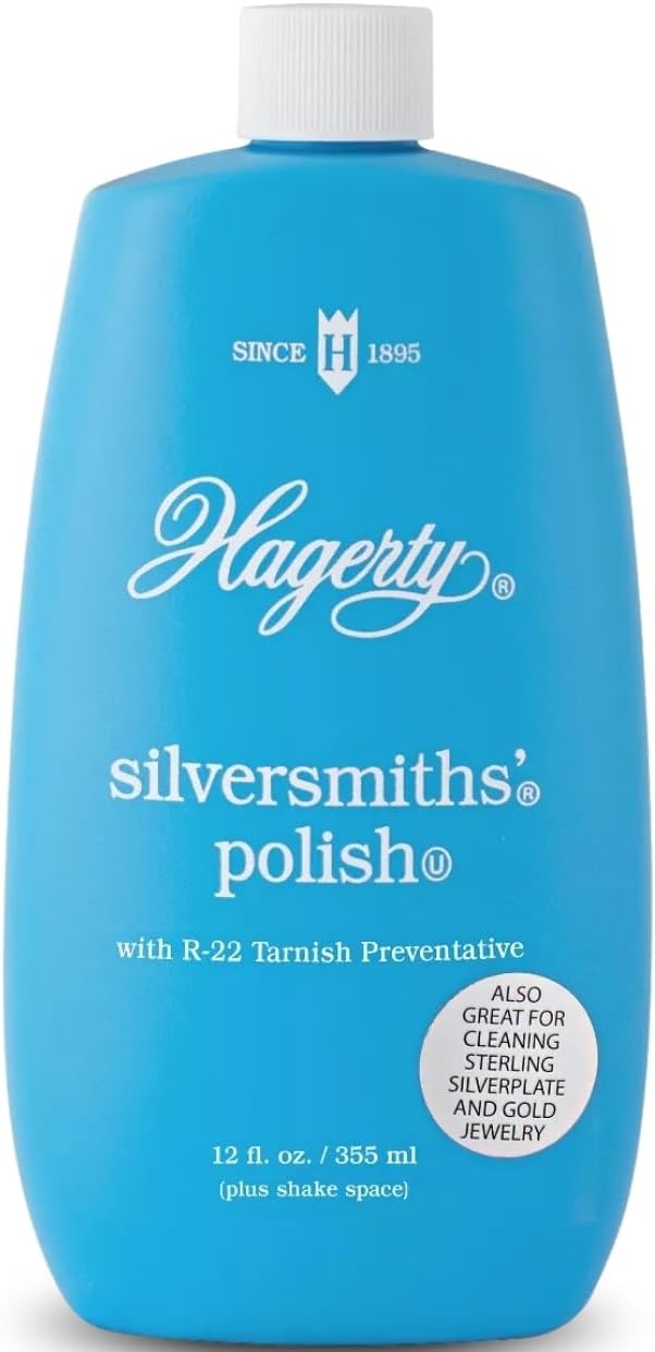 W. J. Hagerty Hagerty 10120 Silversmiths' Silver Polish, 12 Ounces, 12 Fl Oz (Pack of 1), Blue