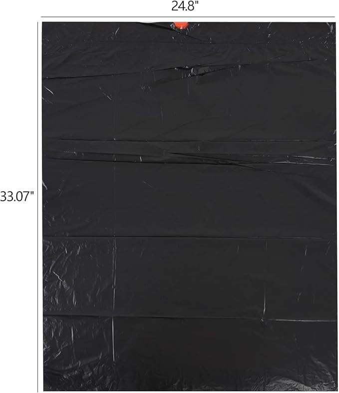 Tall Kitchen Drawstring Trash Bags, 10 Gallon, Heavy Duty Garbage Bag Unscented, 110 Count, Black, F