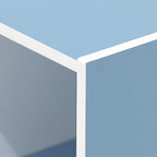 Furinno 3-Tier Open Shelf Bookcase, White/Light Blue 11003WH/LBL