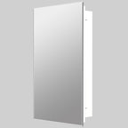 Bathroom Medicine Cabinet with 24x36 in Rectangular Beveled Frameless Mirror,Wall Mounted Mirror Cabinet for Bathroom Toilet Kitchen,Recess or Surface Mount