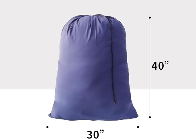 Extra Large Laundry Bag Blue 30"x40" Dirty Clothes Organizer with Drawstring Closure for college, dorm and apartment dwellers Home Dorm Travel Basket (12PCS Blue)