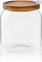 Sweejar Glass Jars for Laundry Room Organization, Half-Gallon Laundry Pods Container, Glass Food Storage Jars with Airtight Lid, 1 Pack, Press Lid