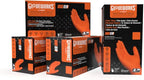 GLOVEWORKS Heavy-Duty Nitrile Gloves, Disposable, Latex Free, 8 Mil, Orange, Diamond Grip Glove