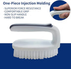 CELOX Carpet Cleaning Brush, Heavy Duty Scrub Brush with Handle, 2 Pack, White