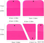 PPF Squeegee Kit 5 in 1 Anti-Scratch Soft TPU Scraper for Vinyl,Small Tint Squeegee Water Blade Scraper for Paint Protection Film,Vinyl Wrap Window Tint Tools (Pink Magnet)
