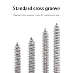 M3 M4 M5 M6 Wood Screws Assortment Kit 450Pcs,304 Stainless Steel Self-Tapping Screws Set,Phillips Drive Sheet Metal Screws,Countersunk Flat Head Assorted Screws,Self Tapping Screws for Metal