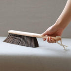 Wooden Handle Brush Hand Broom Household Cleaning Brush Soft Bristles Dusting Brush for Bed,Sofa,Furniture,Clothes,Car