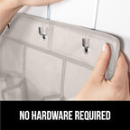 GORILLA GRIP Over the Door Shoe Organizer, 24 Large Breathable Mesh Pockets, Space Saving Hanging Storage Holder, Closet Rack Hanger Holds Up to 40 lbs, Hangs on Closets for Shoes, Accessories, Linen