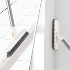 Grout Scrub Brush with Long Handle, Swivel Grout & Corner Cleaning Brush for Tile Floors, Stiff V-Shaped Bristle Grout Cleaner Brush for Grout Line, Deep Grooves, Walk in Shower, Bathroom and Kitchen