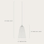Corn Broom with Wood Handle Heavy Duty Indoor Outdoor Broom (1 1/4 Inch Handle)