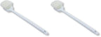 SPARTA Plastic Large Scrub Brush, Kitchen and Utility Brush with Long Handle for Cleaning, 20 Inches, White (Pack of 2)