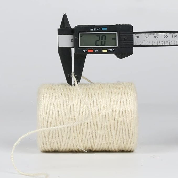 2mm 600ft Colored Natural Jute Twine String for Gift Wrapping Craft Baker Plant Christmas Ribbon Twine Handmade Arts Decoration Thin Packing String Home Decor