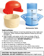 HORNO Angry Mama Microwave Oven Steam Cleaner and Disinfects With Vinegar and Water for Kitchens (Green)