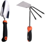 Garden Tool Set – Stainless Steel Spade & Combination Hoe & Fork – Heavy-Duty, Rust-Resistant, Ergonomic TPR Grip – Ideal for Digging, Planting, and Weeding