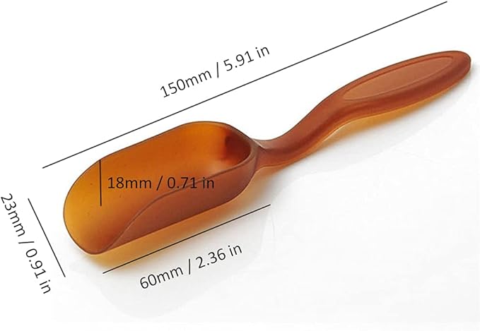 10Pcs Colorful Plastic Mini Gardening Shovel Spoons Soil Scoops, Succulent Sand Scoops/Cultivation Digging Transplanting Tools for Succulents Potted Flowers (Brown)