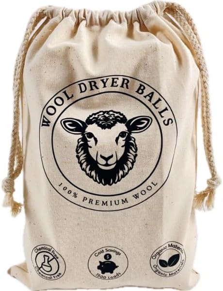 Natural Fabric Softener, Organic, Reusable, Unsented, 6-Pack XL, Replacment to Dryer Sheets,1500 Loads, Hypoallergenic