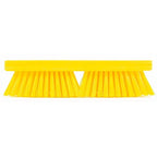 SPARTA Plastic Floor Scrub Brush, Brush Head Only, Deck Brush with ACME Standard Thread Fitting for Deck, Industrial Kitchens, and Hospitals, 10 Inches, Yellow, (Pack of 6)