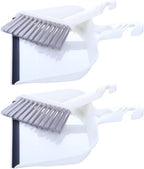 NOLITOY Mini Broom and Dustpan Set 2 Packs White Desktop Cleaning Supplies Table Sweeping Tools for Kitchen Home Office Tea Table Cleanup