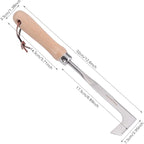 Crevice Weeder,Crevice Weeding Tool with Wood Handle,L-Shaped Weed Puller Tool,Efficient Manual Weeder Gardening Tool for Garden Lawn, Yard Patio Terrace,Side-Walk