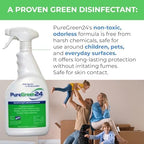 PureGreen24 Starter pack Safe & Effective Disinfectant Kills Deadly Germs including RSV COVID-19 Norovirus MRSA Staph flu Contains no toxic chemicals odorless (1 32 & 2 4oz sprays 3 XL MFC’s)