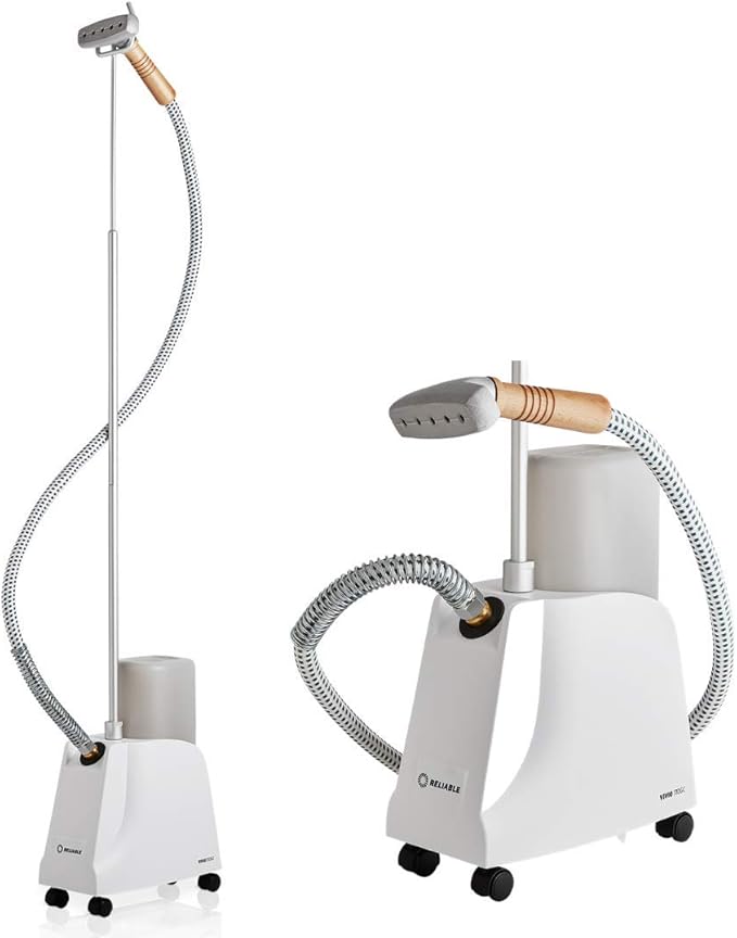 Reliable VIVIO 170GC Garment Steamer - 1300W Professional Steamer for Clothes with Fabric Brush, Standing Garment Steamer with Fabric Covered Steam Hose, 2 Hours Continuous Steam 2 Minute Heat-Up Time