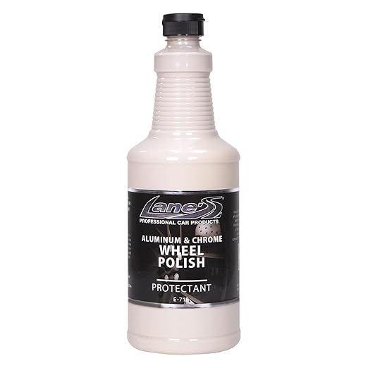 Lane's Car Products Chrome & Aluminum Wheel Polish, Easy Application Wheel Polish with Flip-top Lid, Safe to Use Rim Polish Brightener, Protects Against Corrosion and Oxidation - 16oz