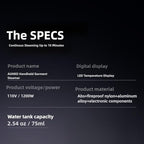 Travel Steamer for All Clothes, AUHKO Smart Garment Iron with Built-in AI Temperature Sensing Chip, LED Real Time Temperature Monitoring, 1200 Watts Portable Handheld Garment Wrinkles Remover