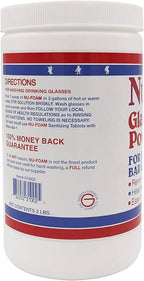 Nu-Foam Glass Washing Powder - Detergent for Bar Glassware – Original Streak-Free Solution - Hand Washing Bar, Tavern, Brewery Supplies - Concentrated 2 Lb Jar