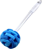 Soft Touch Kitchen Glassware Multi-Purpose Sponge Puff Dish Brush 11.5" with Clear and Comfortable Ergonomic Handle (2)